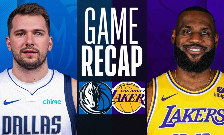 dallas mavericks vs lakers match player stats